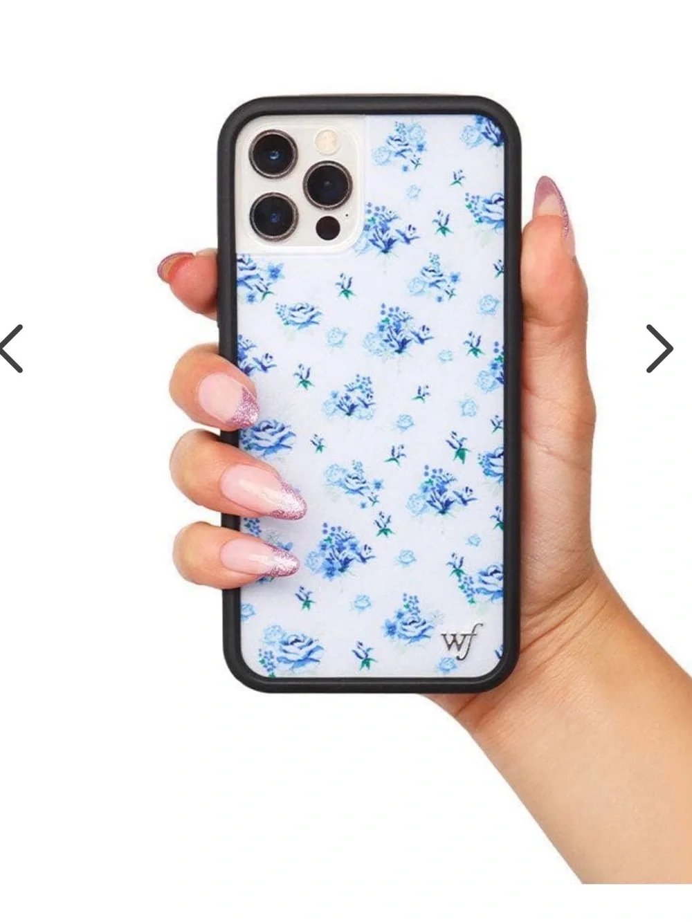 Wildflower Floral iPhone Case - Blue & White